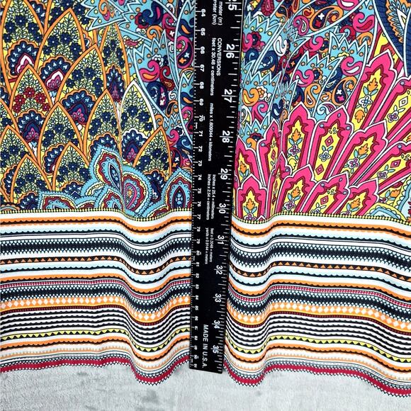 Womens Dress Medium Boho Hippie Retro Floral Paisley Artsy Bloomcore Statement - Picture 3 of 5